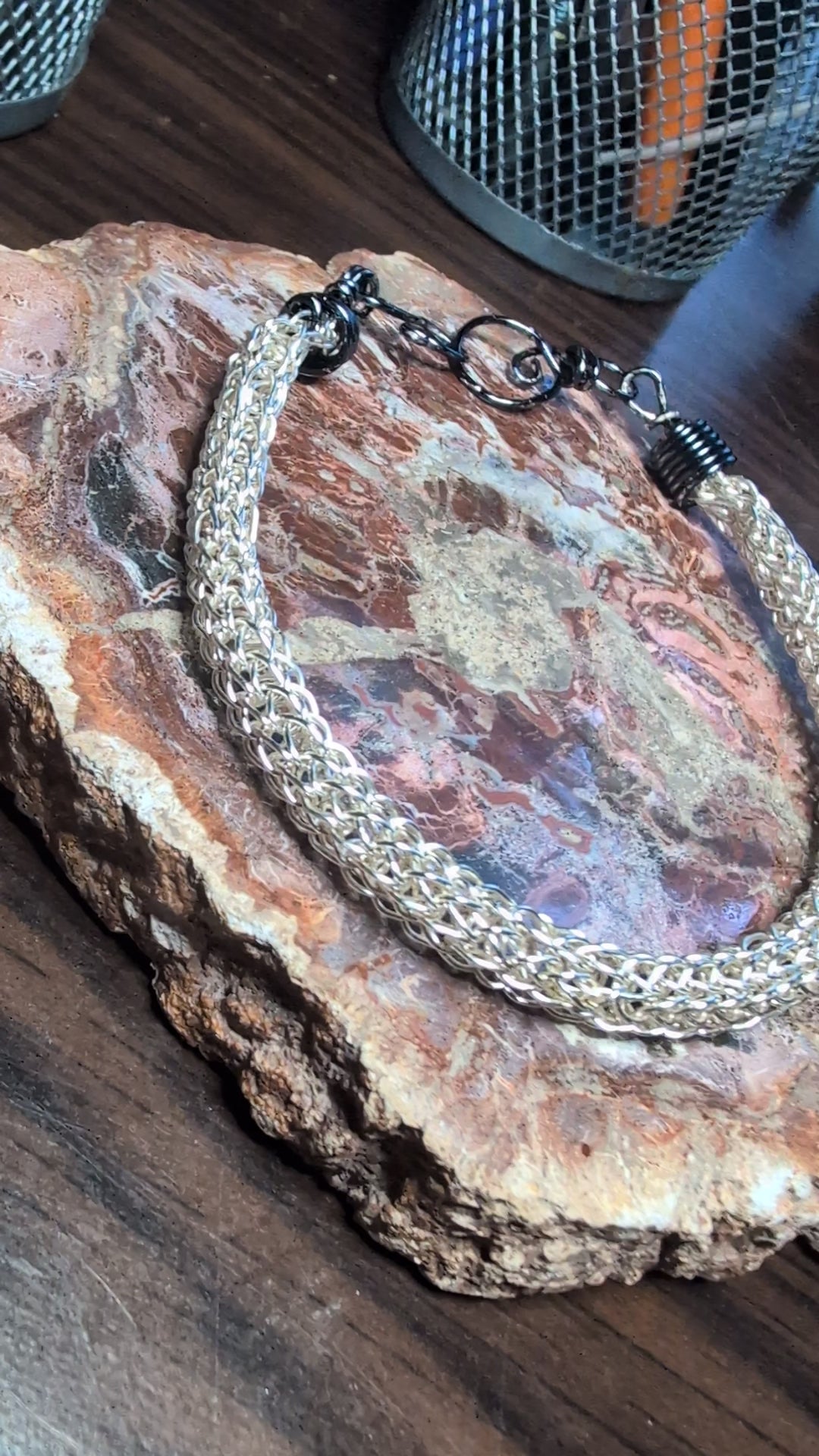 Viking knit bracelet