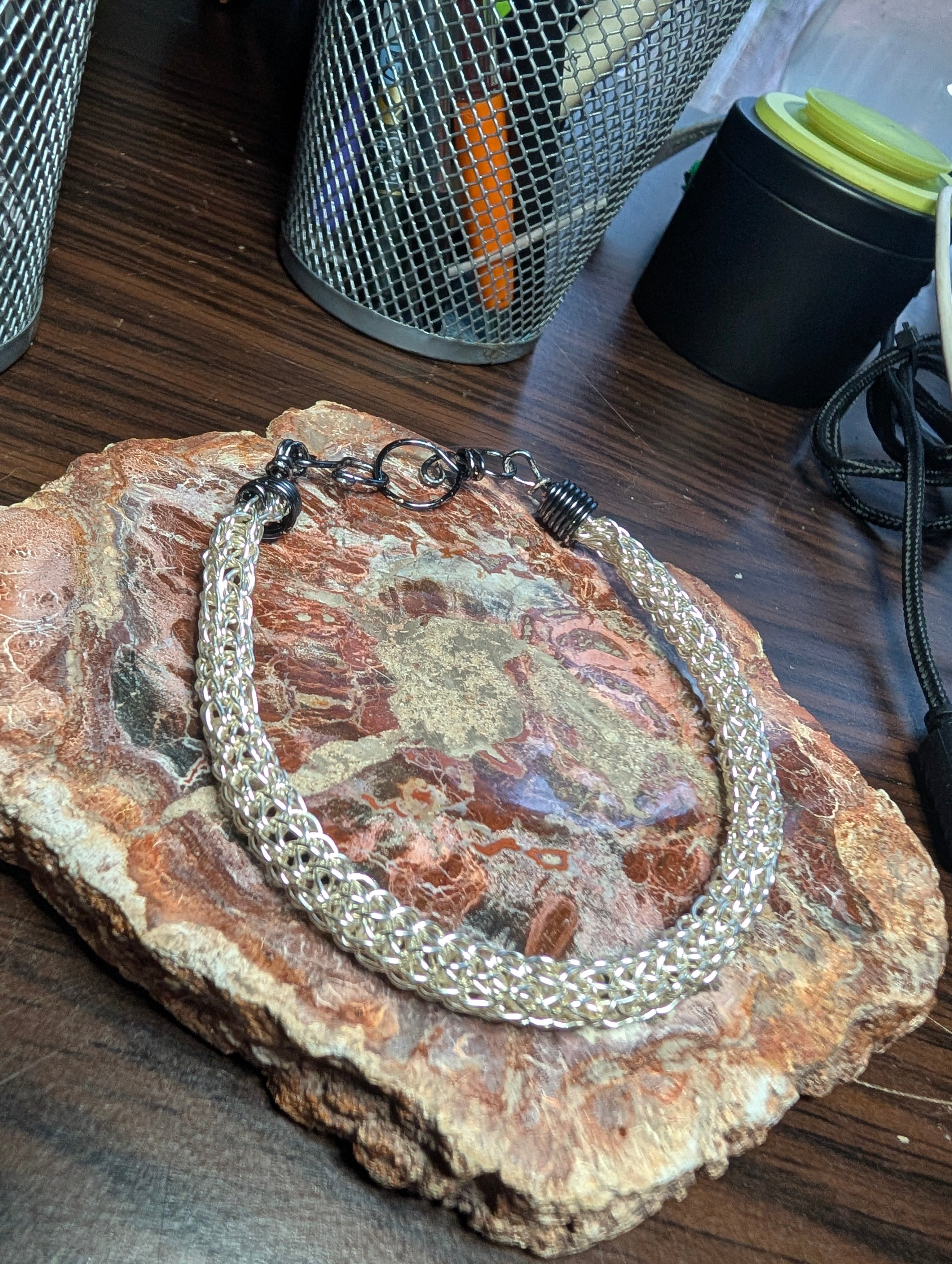 Viking knit bracelet